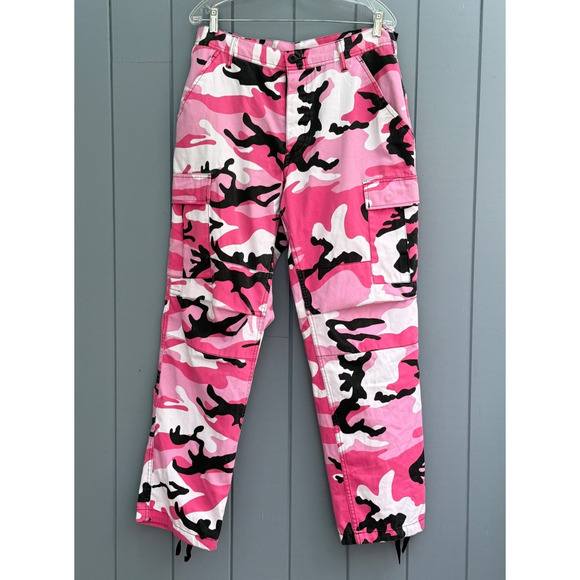 Military PINK Camouflage BDU Cargo Pants Army Fatigue Tactical Combat Camo Pants - Picture 2 of 11